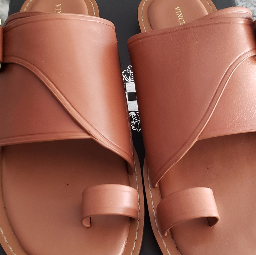 Vince Camuto Brown Leather Sandals